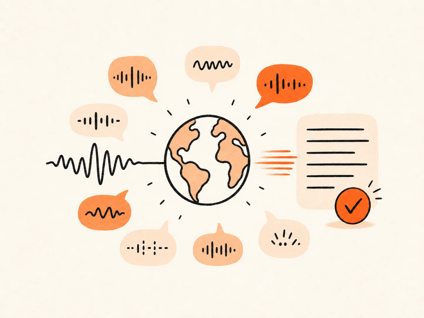 Speech transcription in more than 90 languages with auto-detect