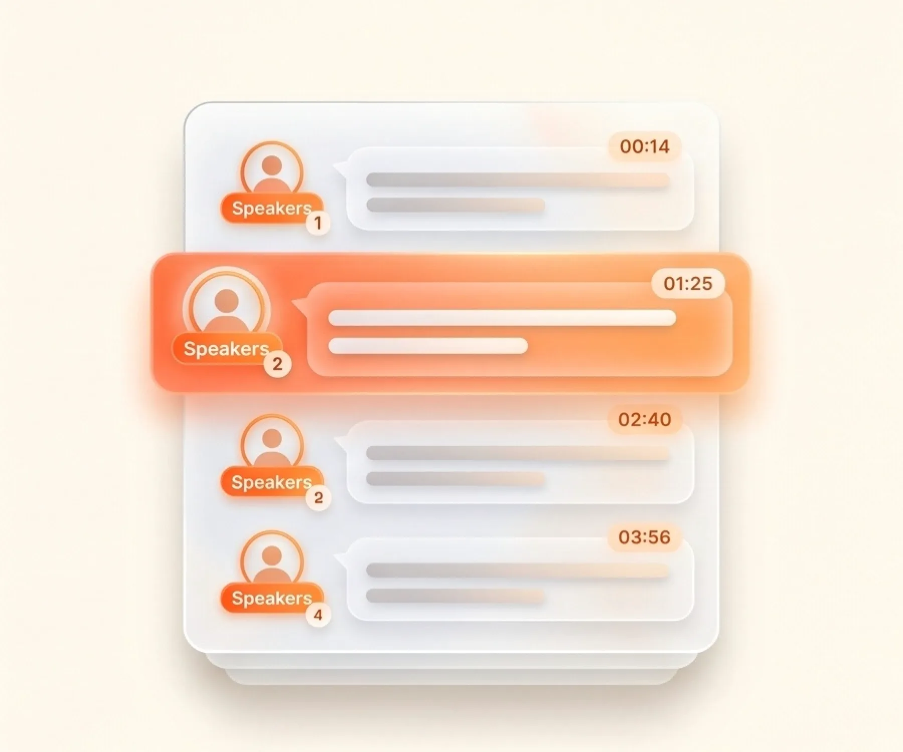Transkrip WAV dengan label setiap pembicara dan timestamp