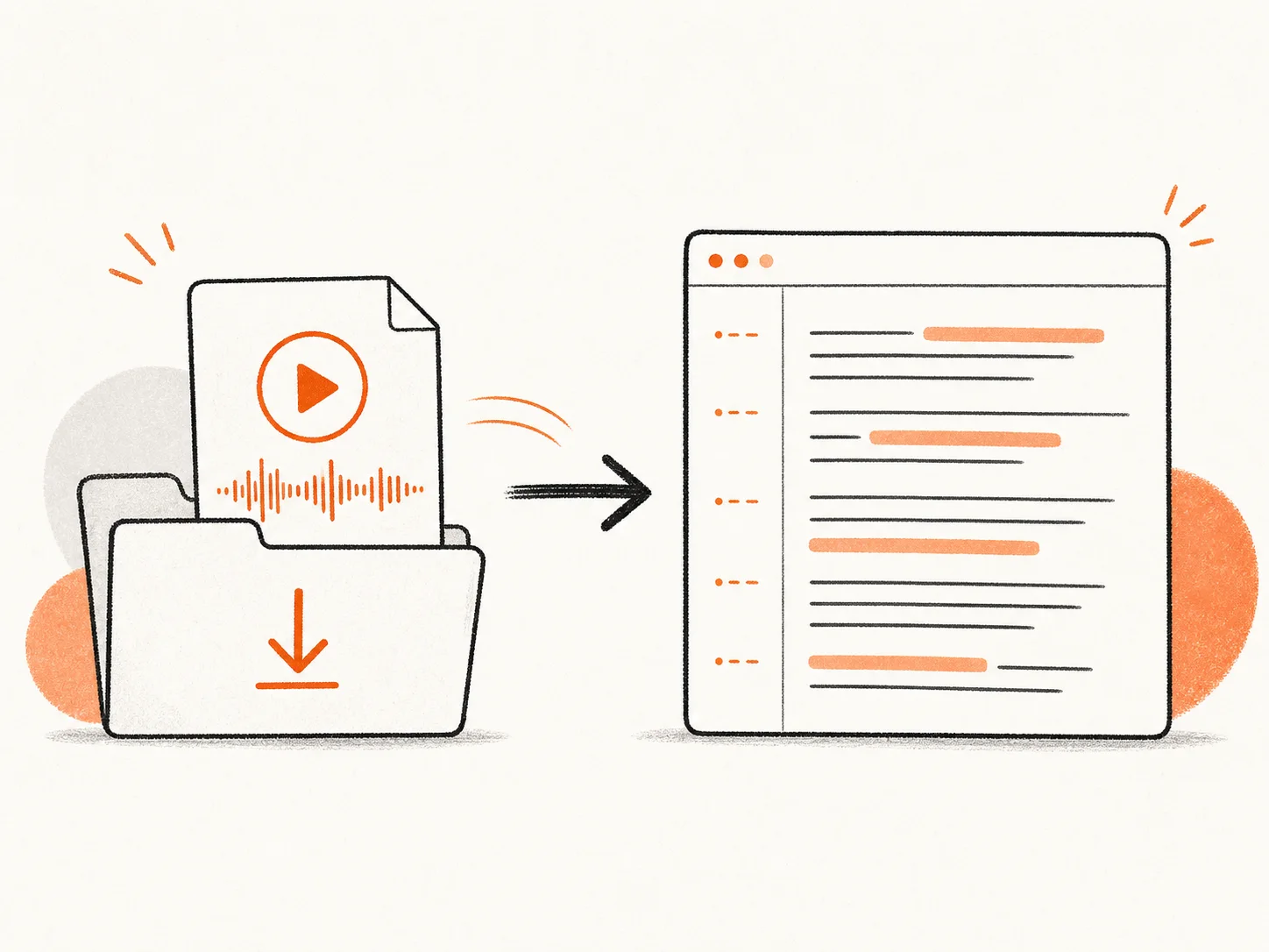 Gravação WebM convertida diretamente em uma transcrição de texto